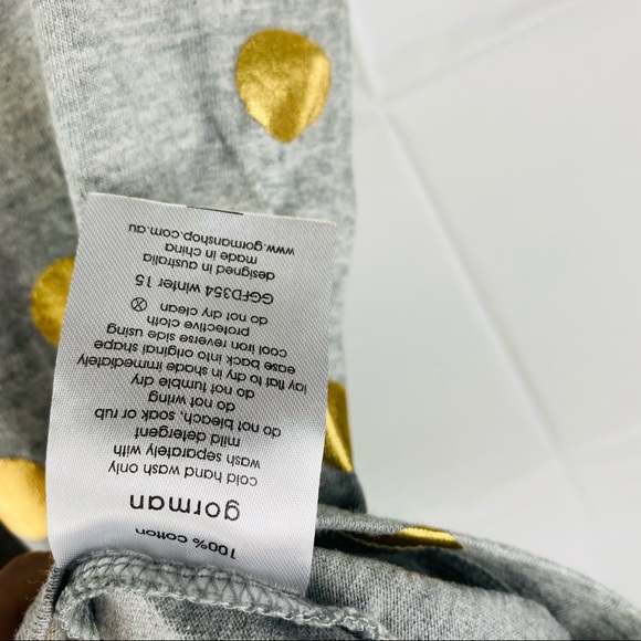 Gorman Grey & Gold Sleeveless Tank Top Size 8 - Picture 7 of 11